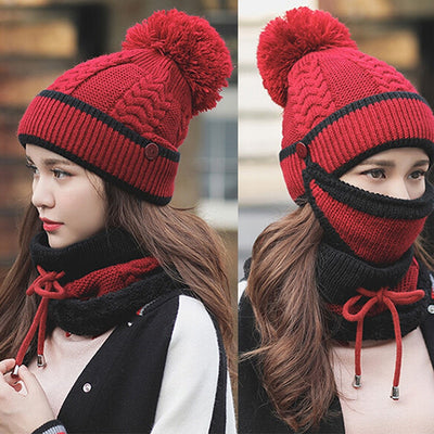 3pcs Women Winter Scarf Set