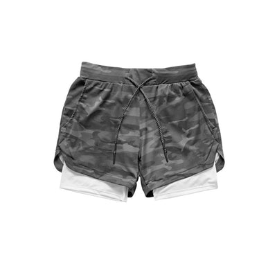 2 In 1 Men Athletic Shorts