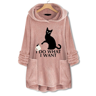 Oversized Hoodie With Cat Ears